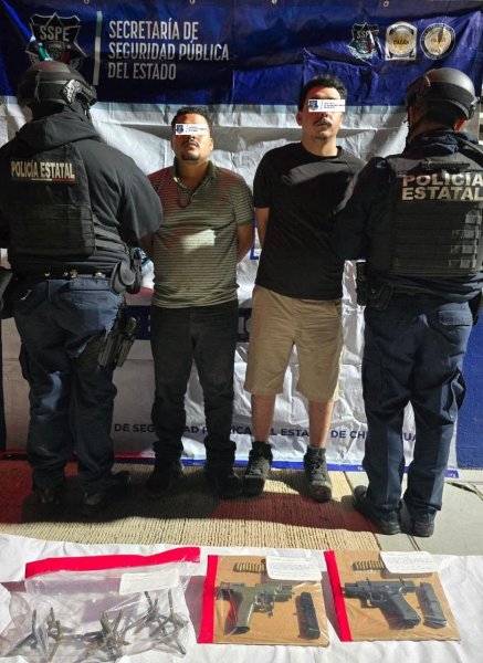 Detiene SSPE a dos sujetos armados tras persecución en Ojinaga