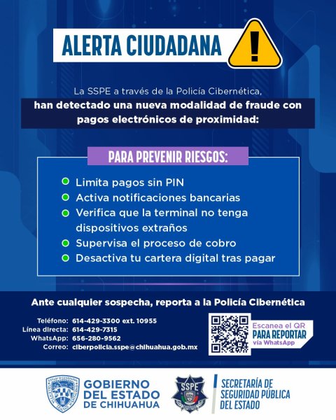 Alerta SSPE sobre nueva modalidad de fraude con lectores de tarjetas y pagos de proximidad