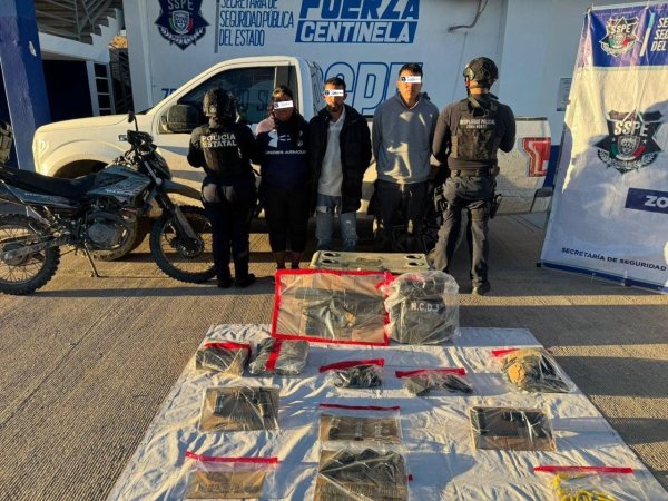 Asegura SSPE armas, equipo táctico y presunta droga tras detención en Ojinaga
