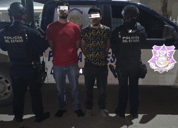 Detiene SSPE a dos sujetos con presunta droga durante operativo de vigilancia en Ojinaga