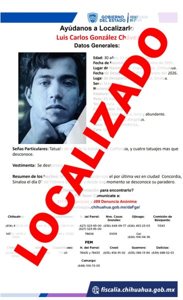 Localizan a salvo en Sinaloa a dos masculinos reportados desaparecidos