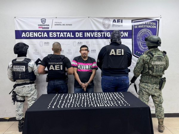 Detiene COE a sujeto por posesión 353 dosis de cristal en la Olivia Espinoza