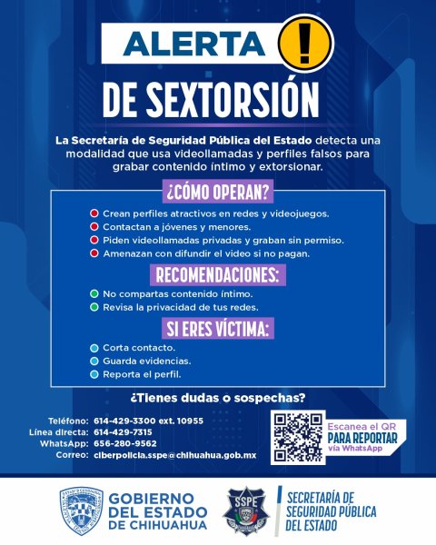 Detecta SSPE modalidad de sextorsión mediante videollamadas en redes sociales