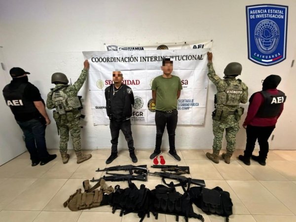 Detenidos con armas y vehículo con reporte de robo tras cateo en la colonia El Progreso