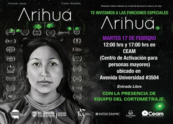 CEAM invita a la proyección del cortometraje “Arihua”