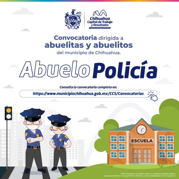 Gobierno Municipal invita a ser parte del programa “Abuelo Policía 2026”