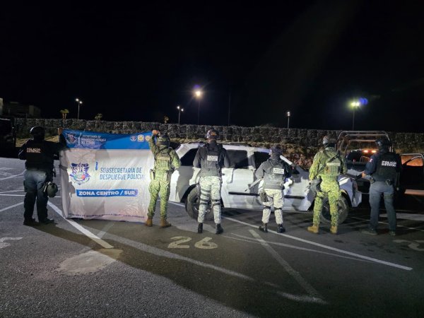 Asegura SSPE vehículo blindado con placas sobrepuestas en Aldama