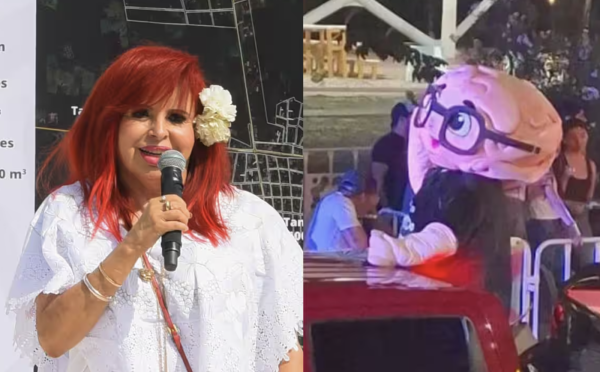 Detienen a hombre en Carnaval de Campeche por usar botarga alusiva a sobrino de Layda Sansores