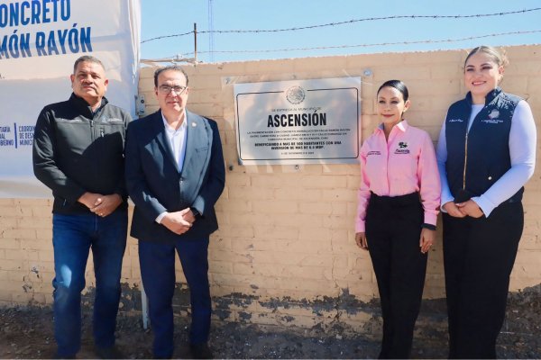 Inaugura Estado pavimentación de calle y plantas purificadoras de agua en Ascensión