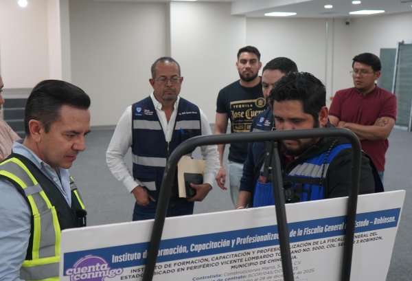 Supervisa SCOP modernización del centro de formación de la FGE; inversión de más de 47 millones de pesos