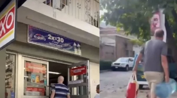 Extranjero entra a OXXO vacío tras operativo contra El Mencho y se lleva productos sin pagar