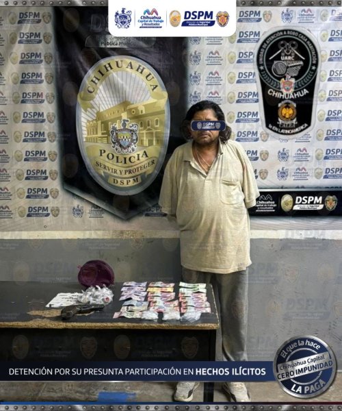 Detienen municipales a presunto narcomenudista en la Central de Abastos