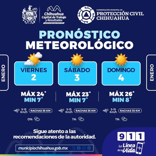Fin de semana con mañanas frescas y ambiente estable en Chihuahua Capita