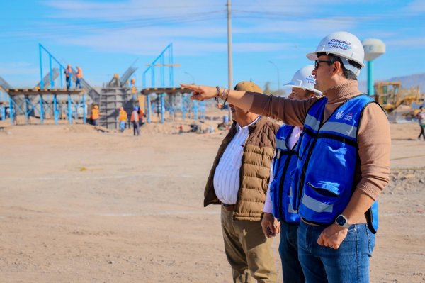Supervisa Marco Bonilla avance del puente en Carretera Aldama y Fuerza Aérea; registra 10% de progreso