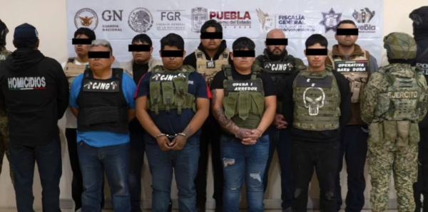 Detienen en Puebla a nueve presuntos integrantes del CJNG con armas y drogas