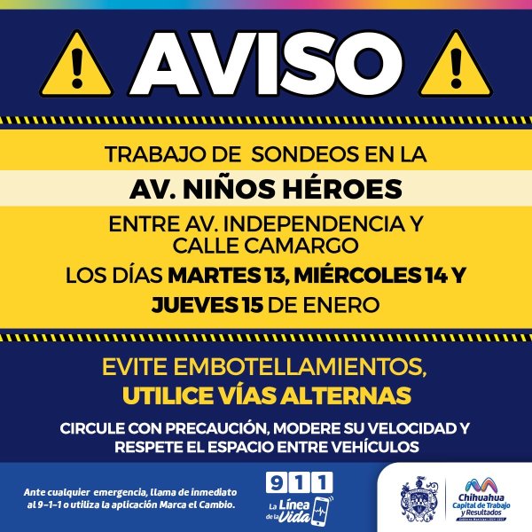 Toma tus precauciones, habrá trabajos de sondeo en avenida Niños Héroes por parte de del Fideicomiso del Centro Histórico