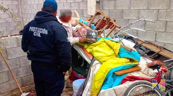 Resguardan en albergue de Meoqui a hombre y su mascota; continuará operativo de DSPM