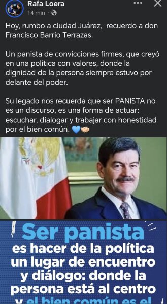 Rafa Loera acude a Juárez para despedir a Francisco Barrio Terrazas