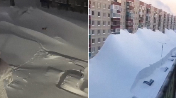 Un nevada que engulle edificios: los estragos y 'regalos' del ciclón invernal en Kamchatka