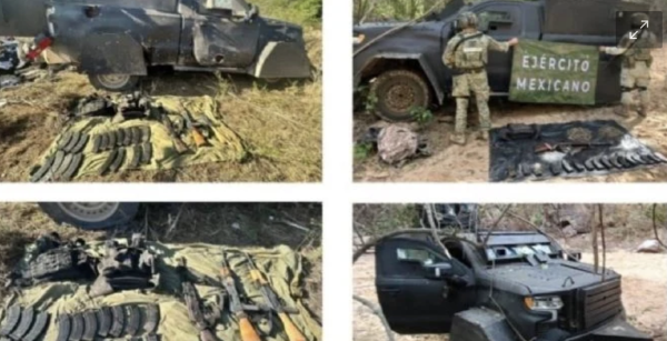 Choque armado en sierra sinaloense: cuatro civiles detenidos y dos vehículos “monstruo” asegurados