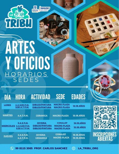 Invita La Tribu a sumarse a talleres de arte y fútbol en Delicias