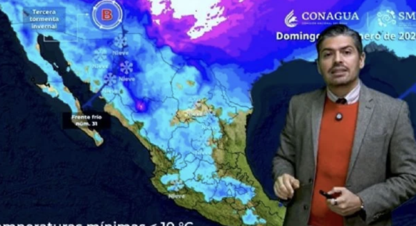 Ataca la tercera tormenta invernal: lluvias fuertes y frío intenso de viernes a lunes