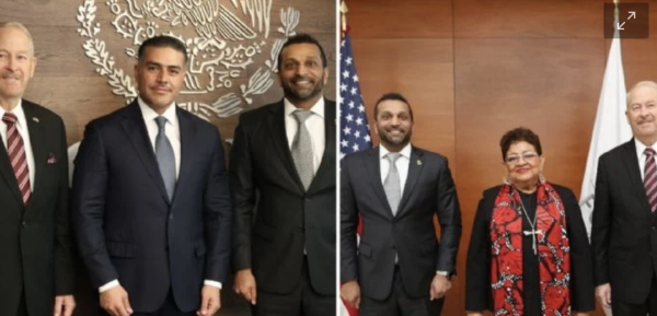 García Harfuch y Godoy se reúnen con director del FBI; se lleva 