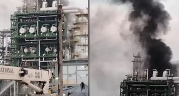 Falla en Dos Bocas provoca incendio