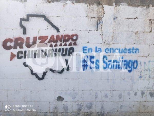 Aparecen bardas con mensajes a favor de Santiago De la Peña al norte y sur de la ciudad