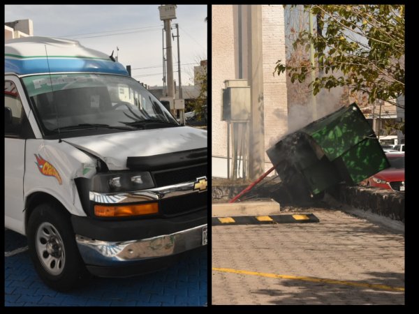 Choque contra transformador provoca conato de incendio en banco de avenida Universidad