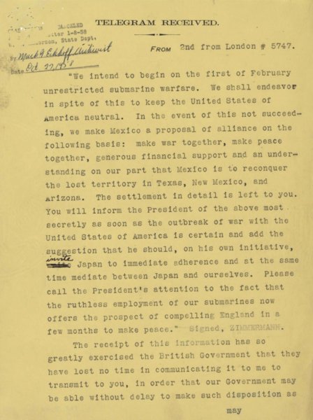 Telegrama Zimmermann