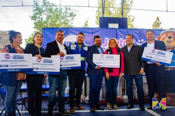 Recibe Miriam Soto equipamiento escolar para Meoqui por parte de Gobierno del Estado