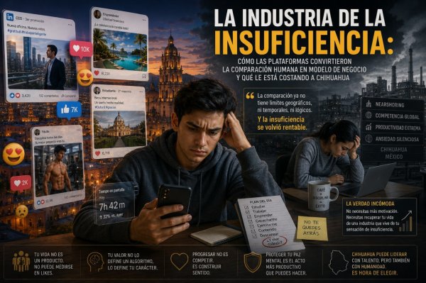 La industria de la insuficiencia: cómo las plataformas convirtieron la comparación humana en modelo de negocio y qué le está costando a Chihuahua