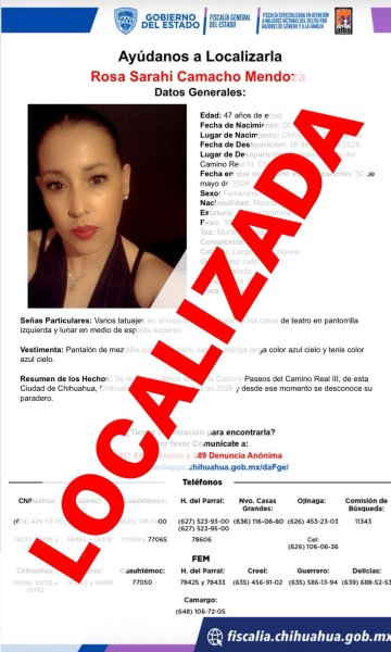 Localiza FEM a dos mujeres que contaban con reporte de ausencia en la ciudad de Chihuahua