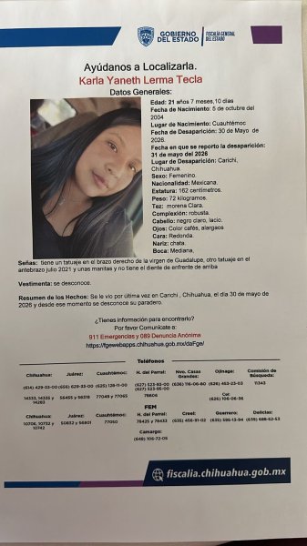 Localizan tres cuerpos en Carichí; podrían corresponder a personas reportadas como desaparecidas