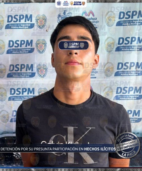 Detiene Policía Municipal a joven en posesión de presunta marihuana en la colonia Revolución