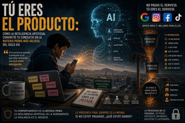 Tú eres el producto: cómo la inteligencia artificial convirtió tu conducta en la materia prima más valiosa del siglo XXI