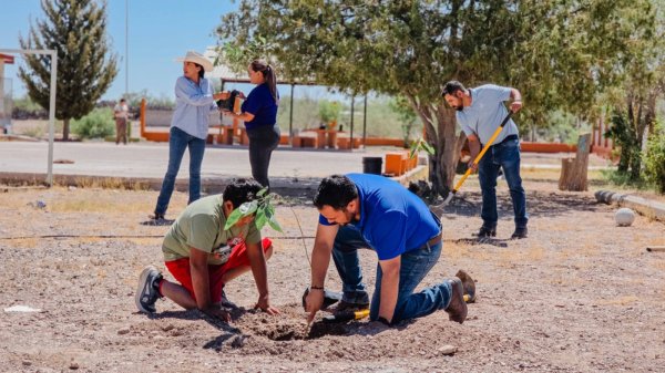 Participan estudiantes de Las Virginias en jornada de reforestación impulsada por el Gobierno Municipal
