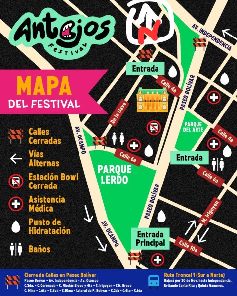 Conoce las vías alternas que habrá en el Centro por festival “Antojos 2026”