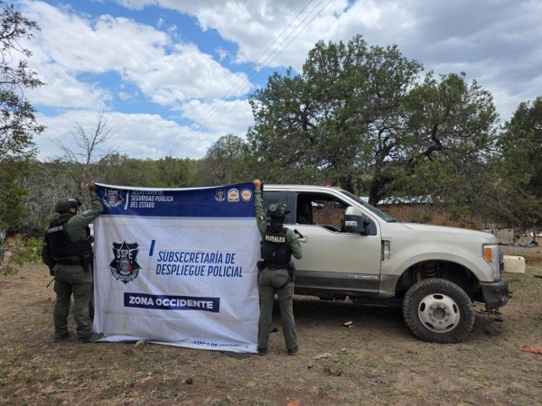 Asegura SSPE dos vehículos robados y equipo táctico en Guerrero y Nonoava