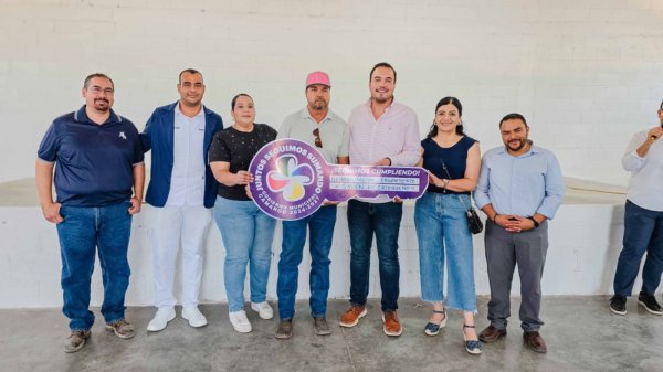 Entrega Gobierno Municipal de Camargo salón ejidal remodelado y equipado en la comunidad de Ortegueño