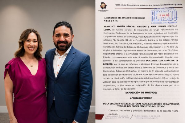 Segunda vuelta en elecciones de Chihuahua en el 27 y menos recursos a partidos: Presenta Movimiento Ciudadano reforma electoral
