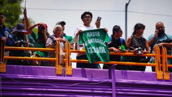 Madres buscadoras protestan durante la inauguración del Mundial 2026