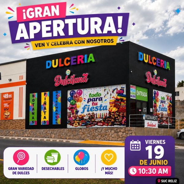 Inauguran DULCILAND sucursal de El Reliz
