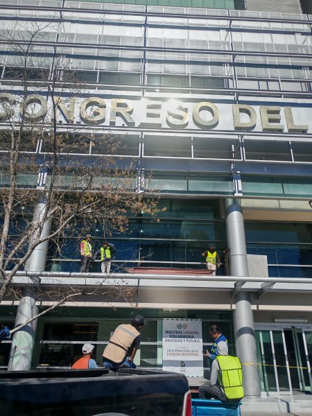 Comienza blindaje del Congreso por el 8M