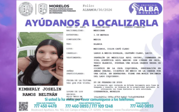 Caso Kimberly: Hallan cuerpo en Chamilpa; hay un detenido