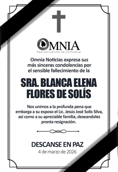 Omnia lamenta el fallecimiento de la Sra. Blanca Elena Flores de Solís