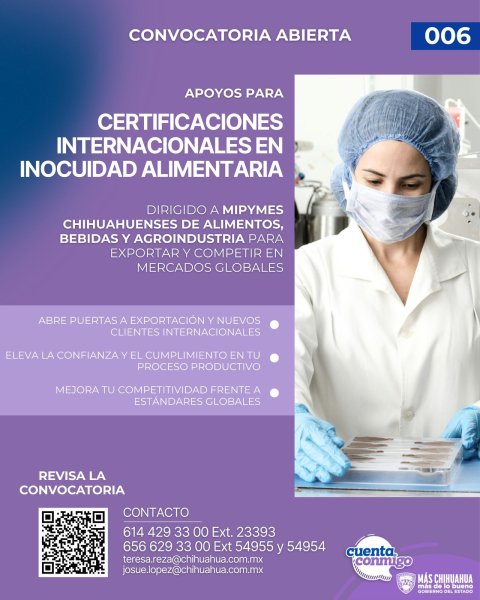 Invita Estado a MiPyMEs agroindustriales a programa de certificación internacional en inocuidad alimentaria