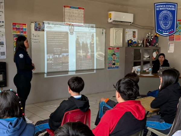Imparte FGE Noroeste temas de prevención del delito a estudiantes de secundaria