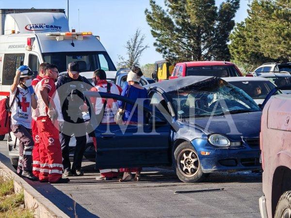 Accidente múltiple deja tres lesionados en la Vialidad Sacramento
